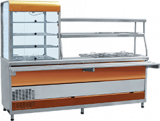 Мини-линия раздачи Прилавок-витрина холодильный мармитный универсальный ЧТТ ПВХМ-70КМУ