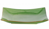 Тарелка подстанов. 26,5х26,5см (кр2) зелен. керамика