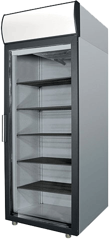 Холодильный среднетемпературный шкаф POLAIR DM105-G (ШХ-0,5ДС нерж.)