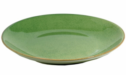 Тарелка d25см (кр3) зелен. керамика 