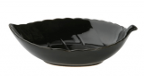 Блюдо-листок (миска) 19,5х12,3х5см (кр3) черн. керамика