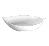 Блюдо-листок (миска) 19,5х12,3х5см (кр3) бел. керамика