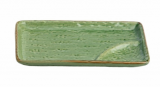 Тарелка с подсоусником 21х14,6х3см (кр6) зелен. керамика  